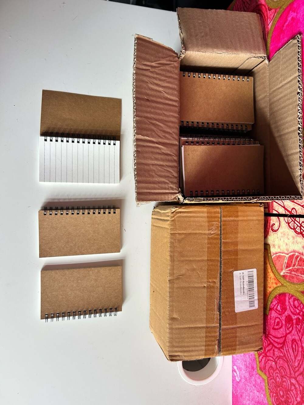 Kraft Cover Spiral Notebooks Mini Pocket Memo Books 30-Pack